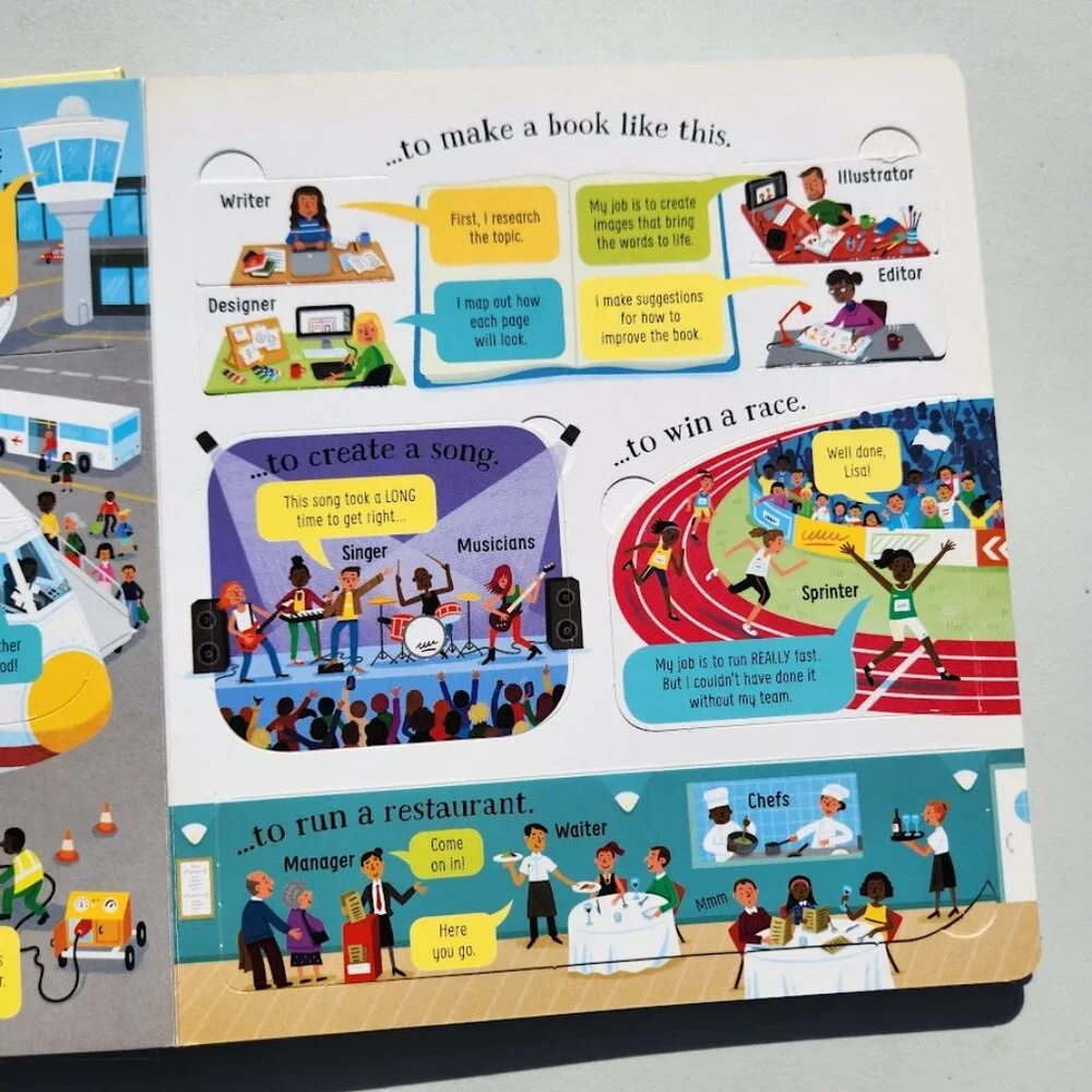 Usborne Look Inside Jobs Board Book Hardcover 9780794548797 School Classroom Pre